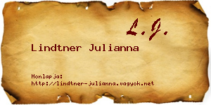 Lindtner Julianna névjegykártya